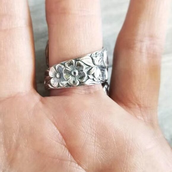 Boho Daisy or Sunflower Adjustable Spoon Ring #1142 - Picture 7 of 11